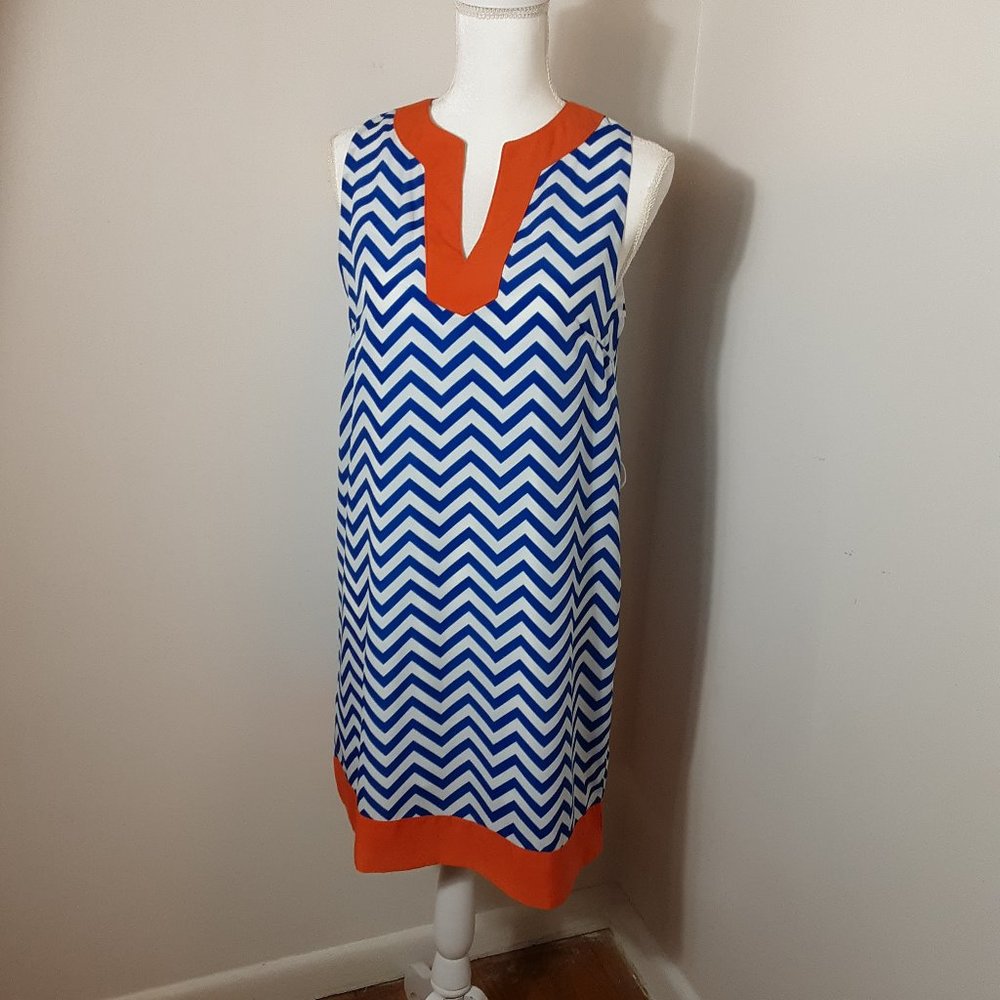 Mud Pie Chevron Dress Size M